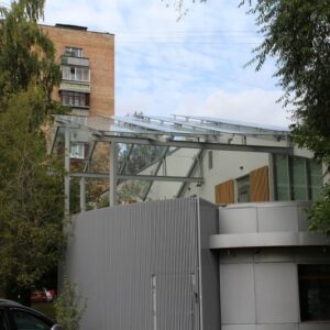Стеклянный козырек 15